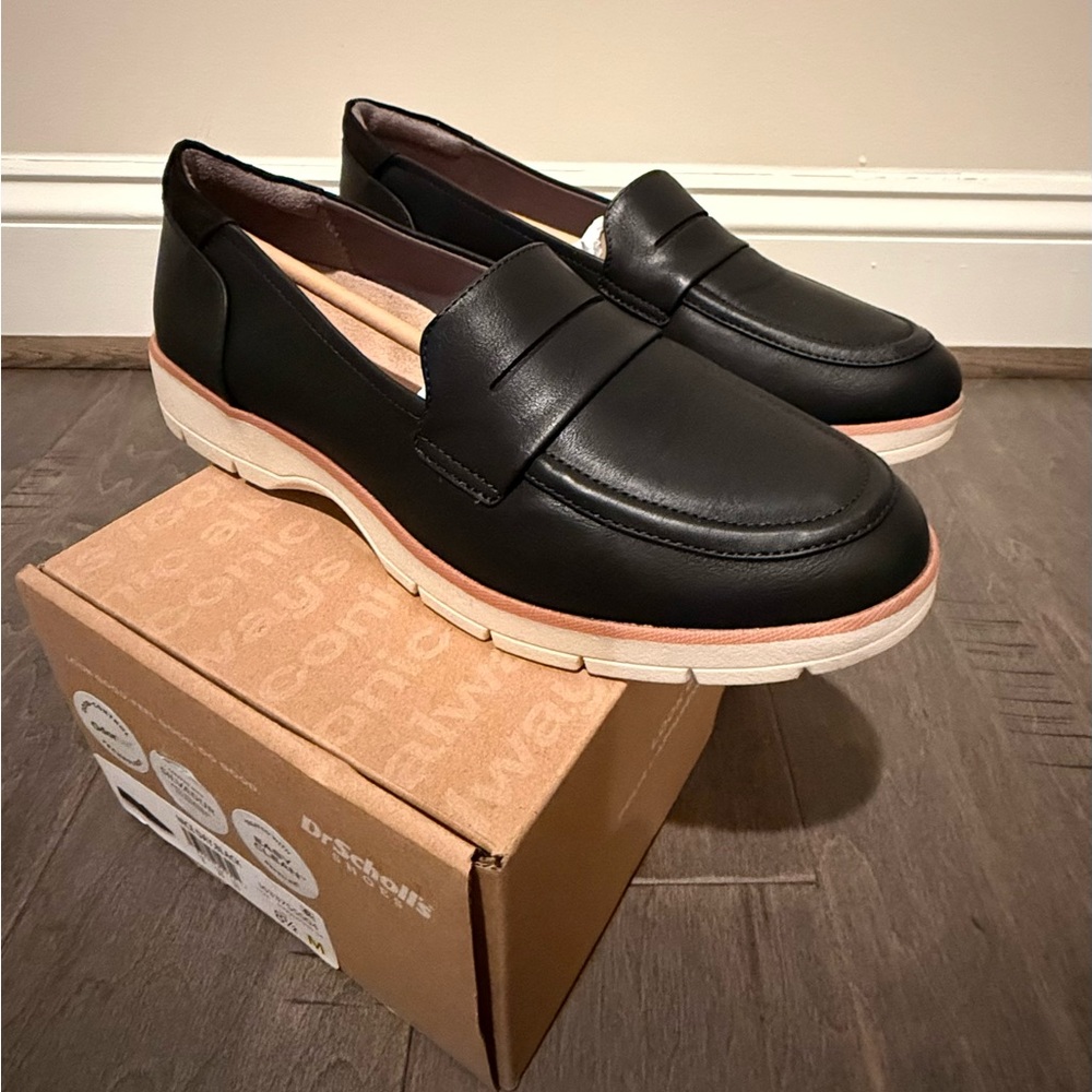 Dr. Scholl's Nice Day, Black Loafers, comfort shoe, odorban, size: 8.5M NWT